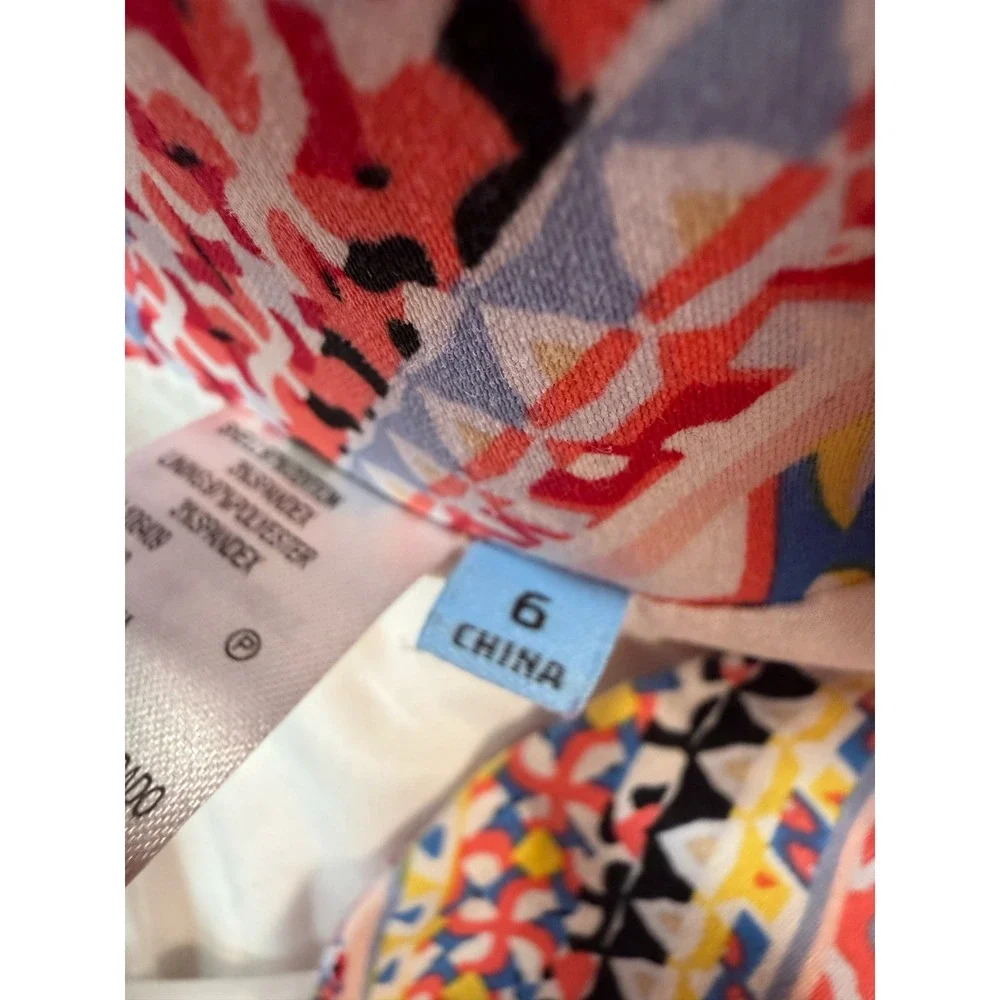 Antonio Melani Multi Color Geometric Print Pencil Skirt Size‎ 6 High Waist